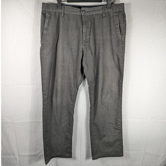 Volcom Corpo Class Pants 35x29 Gray Chino Trousers Men Casual Skate Style - Picture 1 of 4